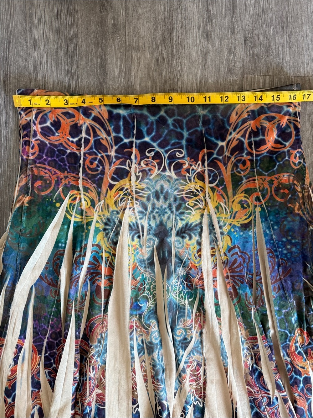 ONE WORLD Micro Mesh Graphic Skirt - Picture 7 of 10